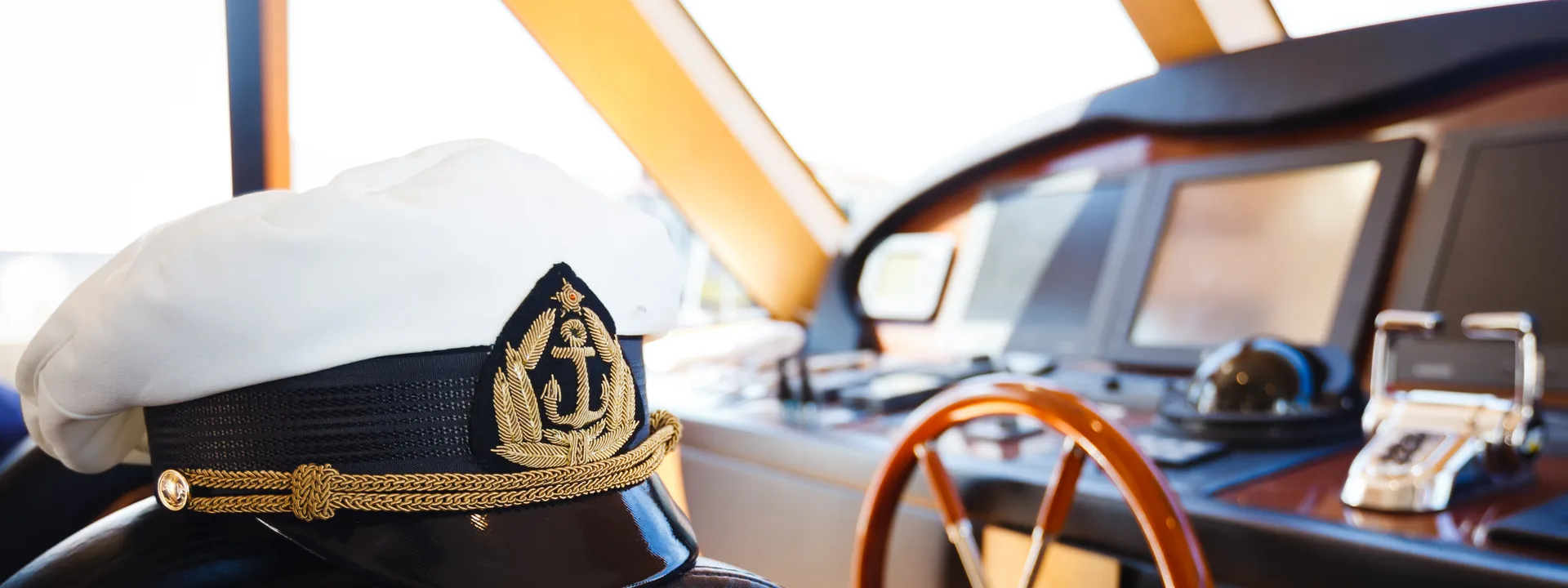 The bridge of a superyacht